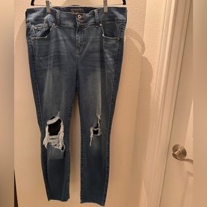 Torrid Jeggings with Black Lace Underlay